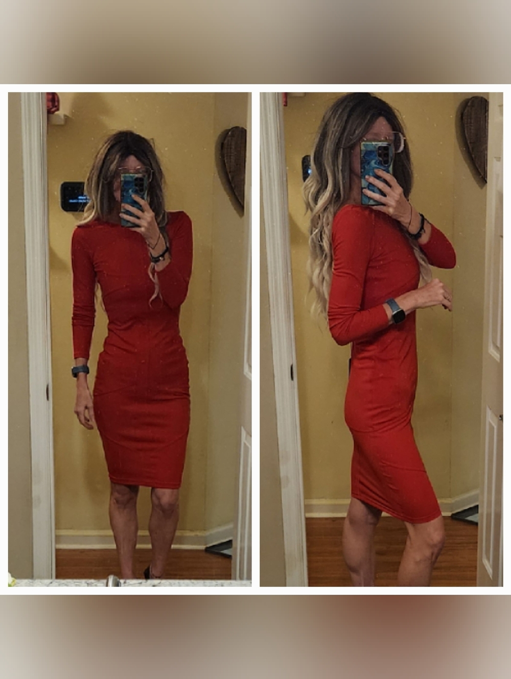 Asos Scoop Back Bodycon Midi Dress Nwt